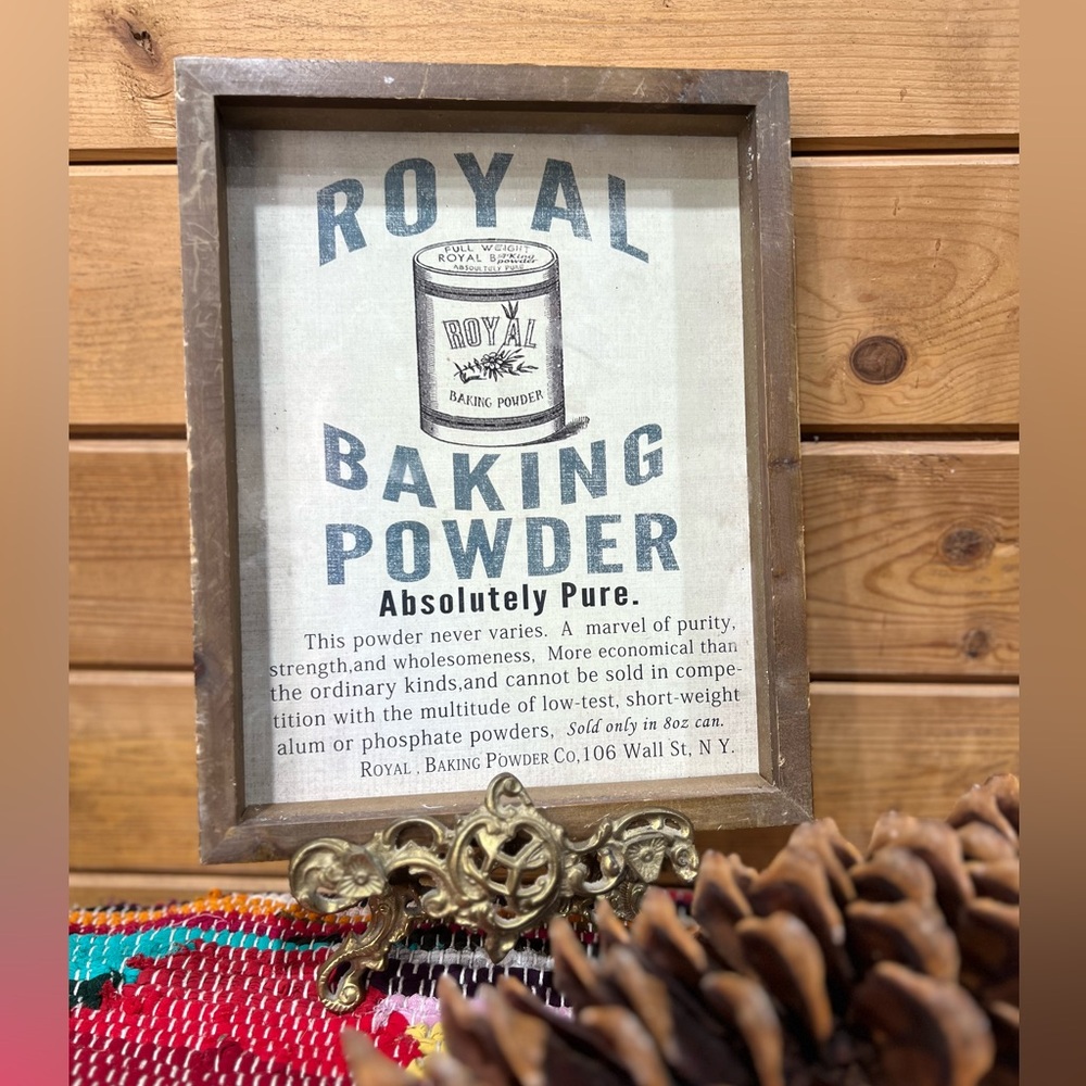 Royal Baking Powder Framed Print – Western Rustic Kitchen Wall Art